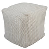 Rizzy Poufs T27085 Off White Main Image