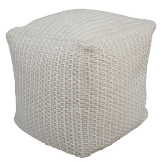 Rizzy Poufs T27085 Off White Main Image