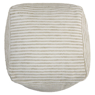 Rizzy Poufs T27088 Ivory / Green Detail Image