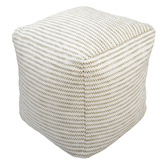 Rizzy Poufs T27088 Ivory / Green Main Image