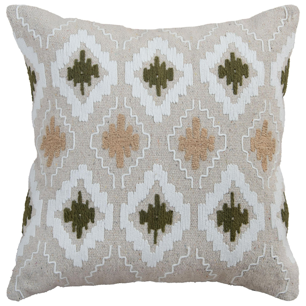 Rizzy Pillows T27106 Natural/ Green main image