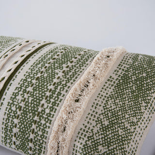 Rizzy Pillows T27114 Green/ Natural Corner Image