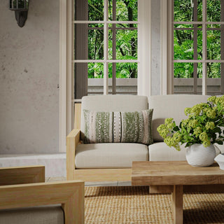 Rizzy Pillows T27114 Green/ Natural Room Image Feature