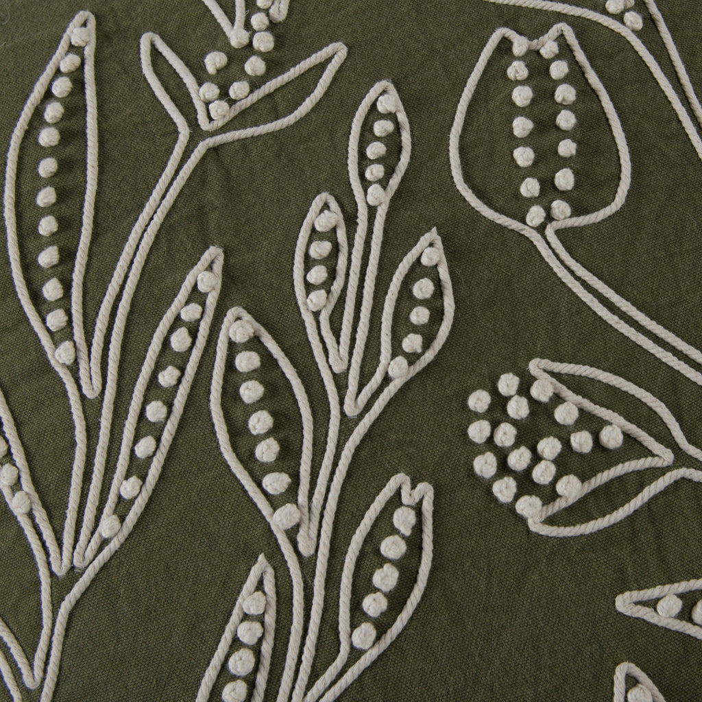 Rizzy Pillows T27136 Green/Natural Corner Image