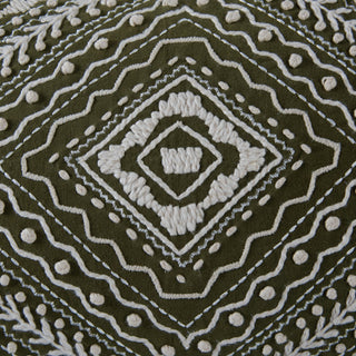 Rizzy Pillows T27165 Green/Natural Corner Image