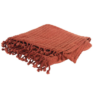 Rizzy Throws TH0584 Rust Throw Detail Image