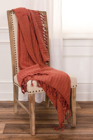 Rizzy Throws TH0584 Rust Throw Edge Image