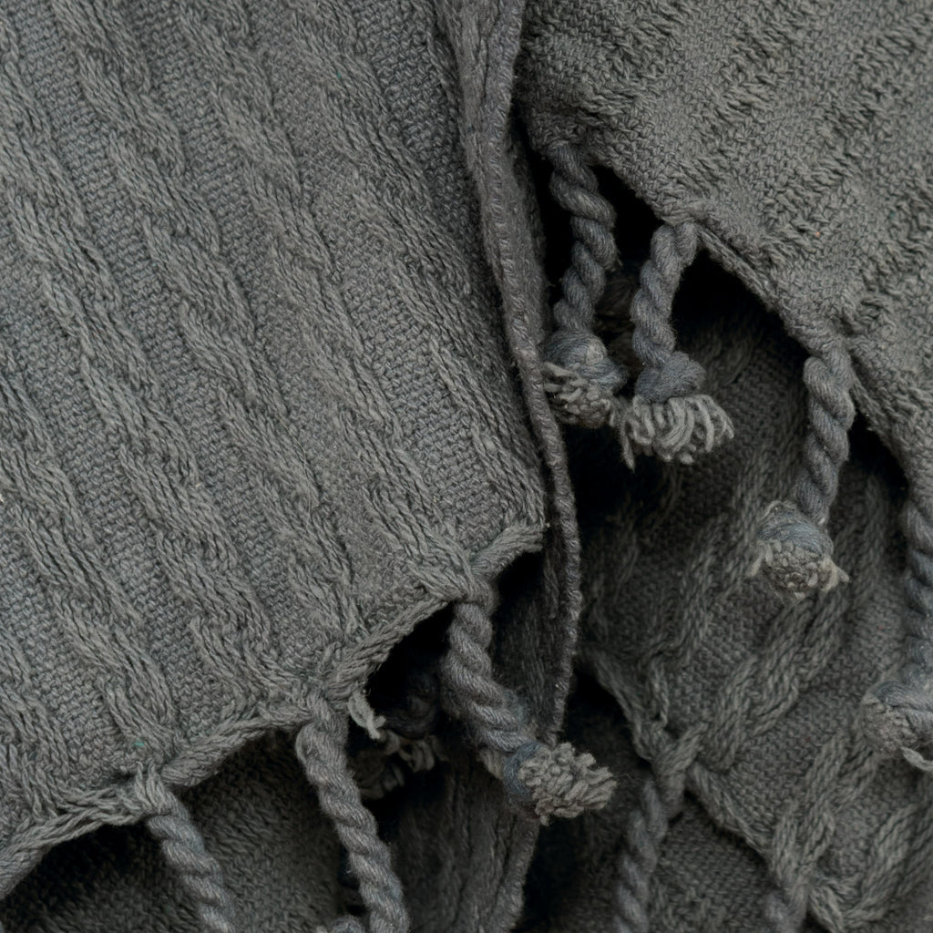 Rizzy Throws TH0586 Dark Gray Throw Corner Image