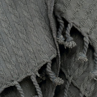 Rizzy Throws TH0586 Dark Gray Throw Corner Image