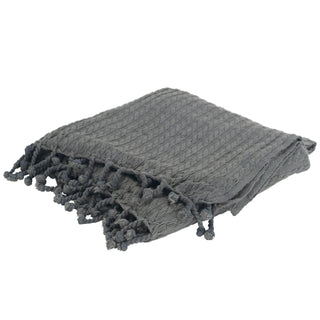 Rizzy Throws TH0586 Dark Gray Throw Detail Image