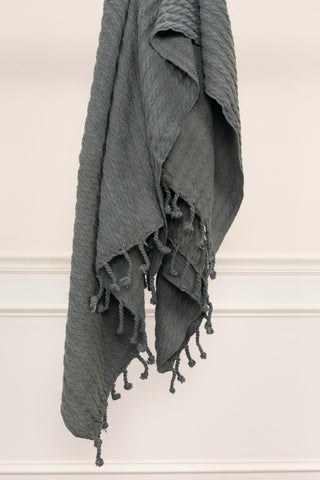 Rizzy Throws TH0586 Dark Gray Throw Main Image