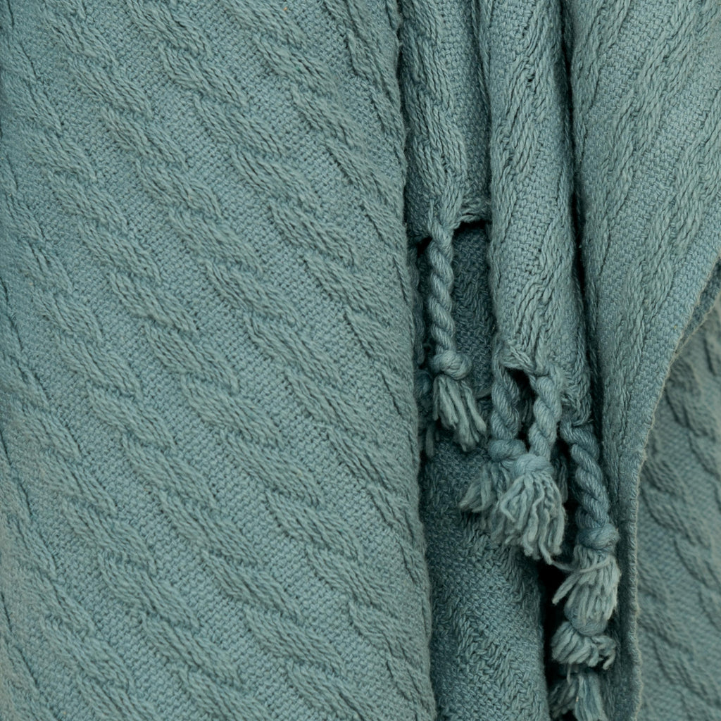 Rizzy Throws TH0602 Teal Throw Corner Image