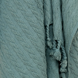 Rizzy Throws TH0602 Teal Throw Corner Image