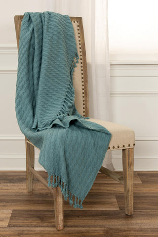 Rizzy Throws TH0602 Teal Throw Edge Image
