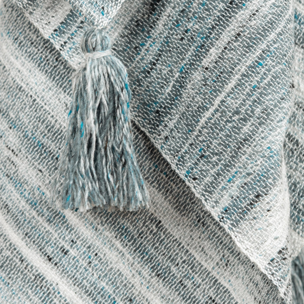 Rizzy Throws TH0646 Multi / Teal Black Throw Corner Image