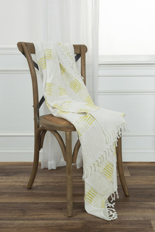 Rizzy Throws TH0822 Yellow / Natural Throw Edge Image