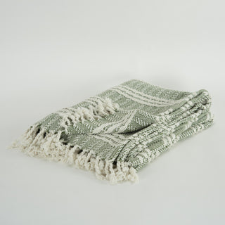 Rizzy Throws TH0827 Green / Natural Throw Detail Image