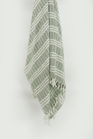 Rizzy Throws TH0827 Green / Natural Throw Main Image