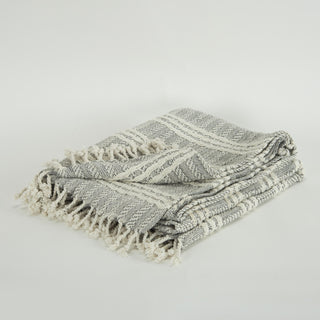 Rizzy Throws TH0830 Charcoal / Natural Throw Detail Image