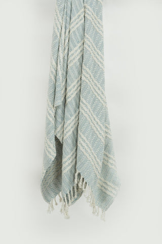 Rizzy Throws TH0831 Light Blue / Natural Throw Main Image