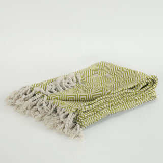 Rizzy Throws TH0850 Citrine / Natural Throw Detail Image