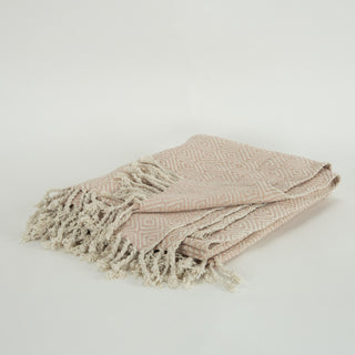 Rizzy Throws TH0851 Blush / Natural Throw Detail Image