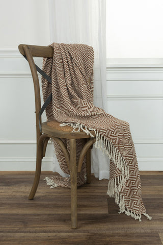 Rizzy Throws TH0852 Clay / Natural Throw Edge Image