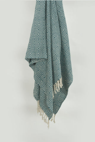 Rizzy Throws TH0854 Teal / Natural Throw Main Image