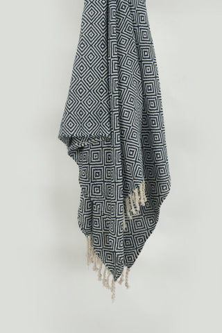 Rizzy Throws TH0855 Navy / Natural Throw Main Image