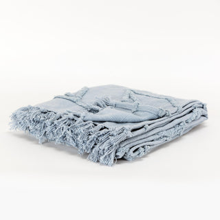 Rizzy Throws TH0913 Light Blue Throw Detail Image