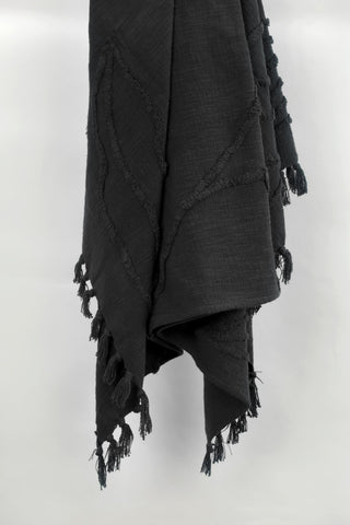 Rizzy Throws TH0915 Black Throw Main Image