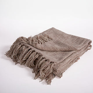Rizzy Throws TH0980 Natural / Khaki Throw Room Image Feature