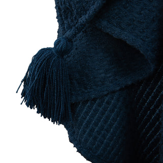 Rizzy Throws TH1035 Deep Dark Blue Throw Detail Image