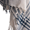 Rizzy Throws TH1038 Natural / Deep Dark Blue Throw Corner Image