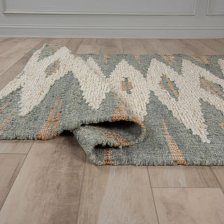 Rizzy Tundra TUN205 Green / Ivory Area Rug Detail Image