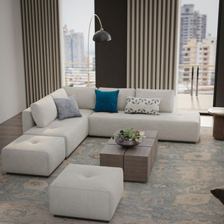 Rizzy Tuscany TUS710 Blue / Beige Area Rug Room Image Feature