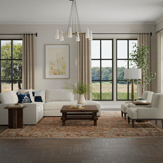 Rizzy Tuscany TUS714 Rust Area Rug Room Image Feature