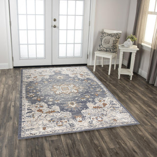 Rizzy Ventura VRA750 Blue Area Rug Room Image Feature