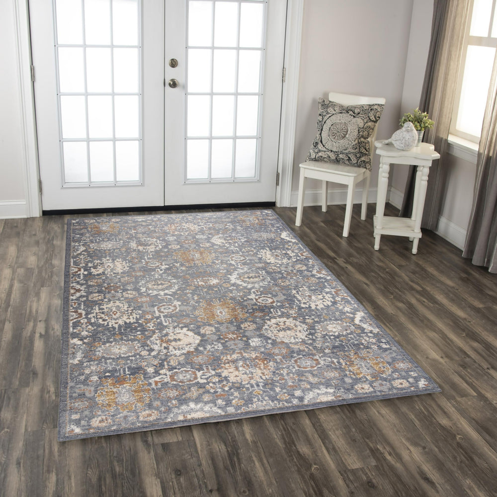 Rizzy Ventura VRA752 Blue Area Rug Room Image Feature