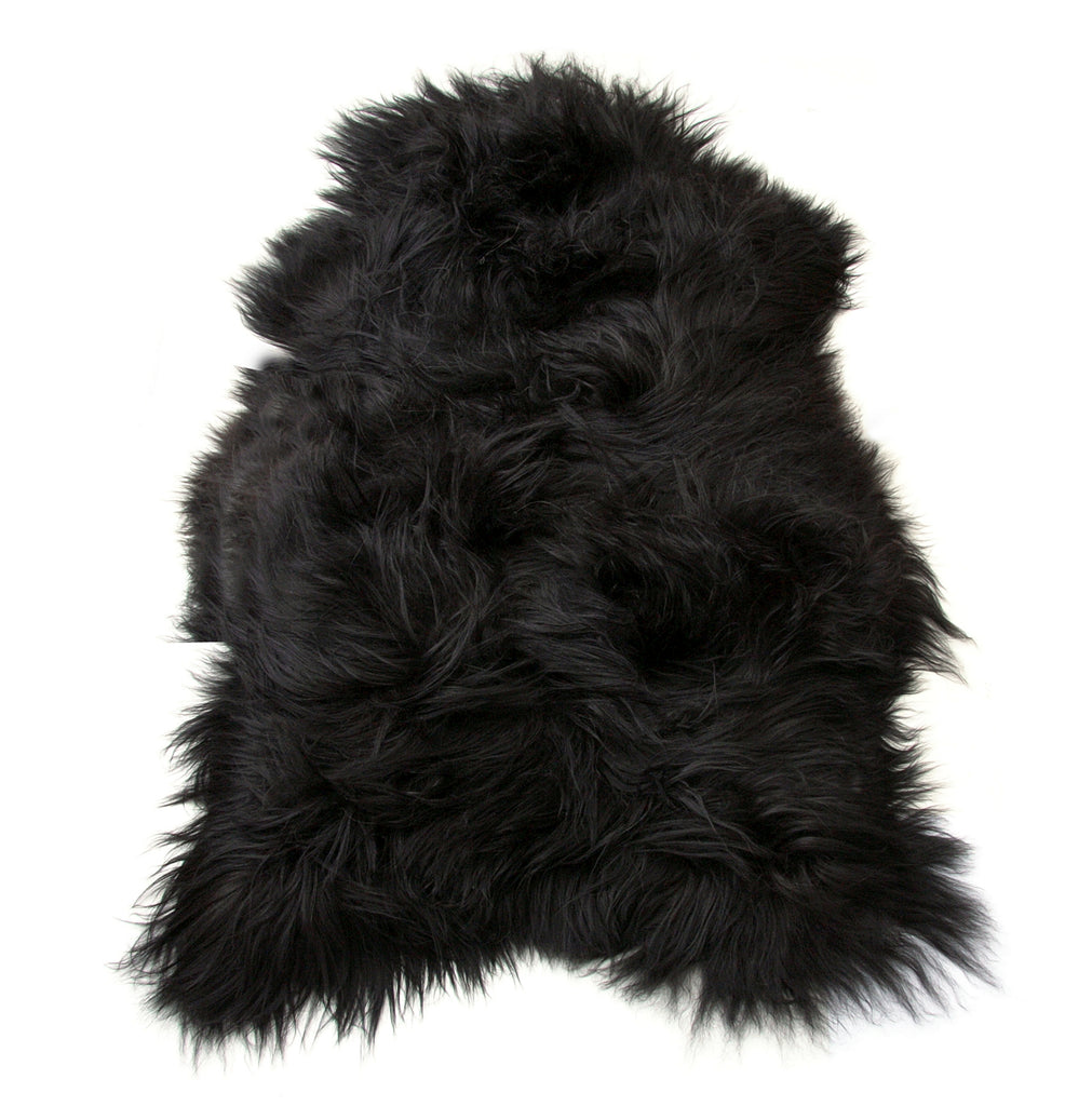 Auskin Arctic Icelandic Sheepskin Natural Black Area Rug main image
