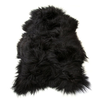 Auskin Arctic Icelandic Sheepskin Natural Black Area Rug main image