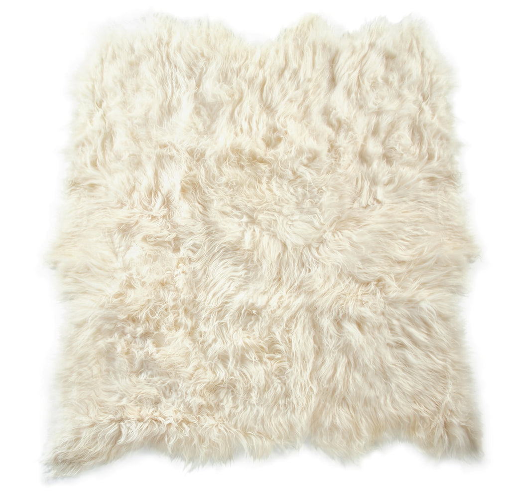 Auskin Arctic Icelandic Sheepskin Natural White Area Rug main image