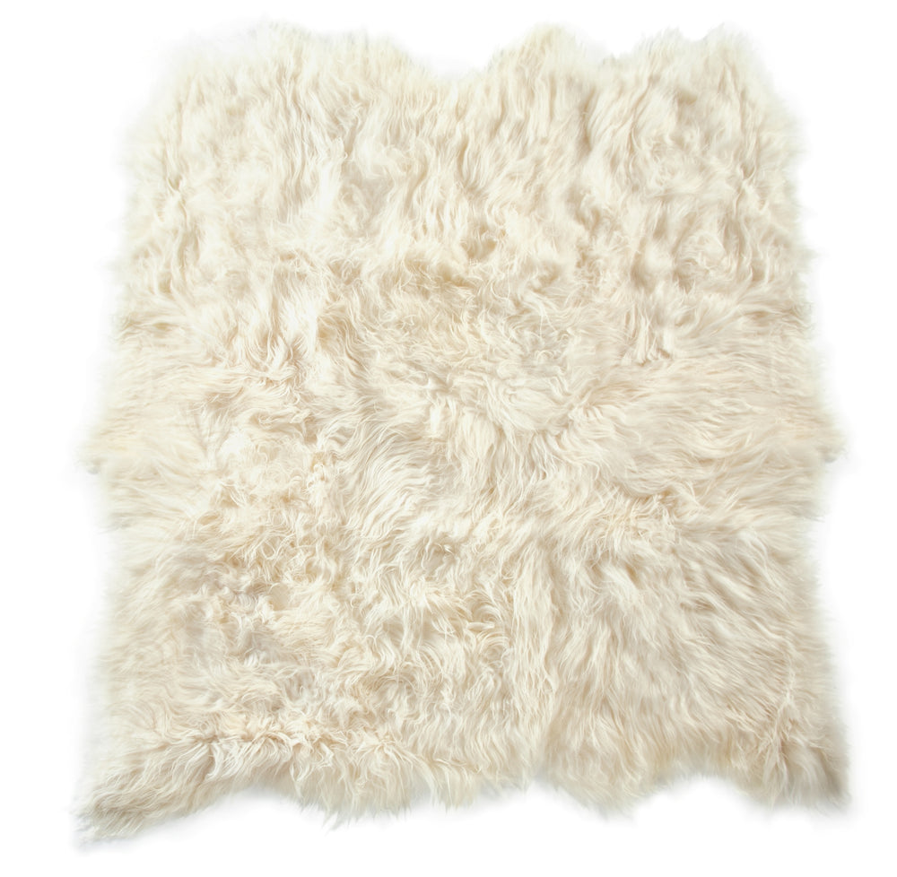 Auskin Arctic Icelandic Sheepskin Natural White Area Rug