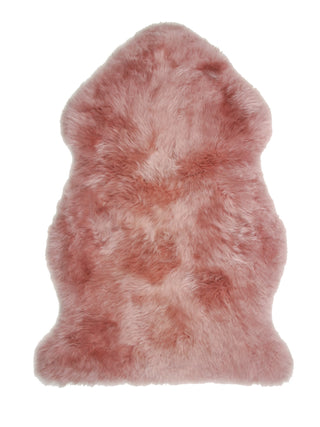Auskin Long Wool Sheepskin Premium Dark Rose Area Rug main image