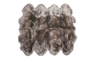 Auskin Long Wool Sheepskin Premium Grey Mist Area Rug Main Image