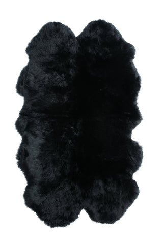 Auskin Long Wool Sheepskin Premium Dark Navy Area Rug Main Image