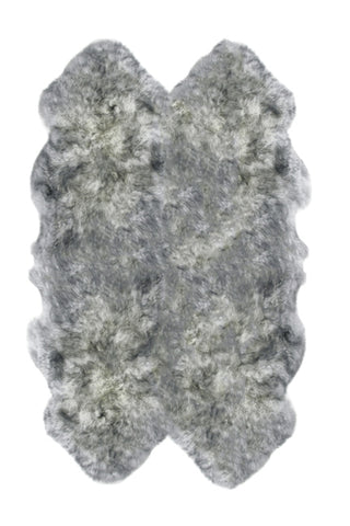 Auskin Long Wool Sheepskin Premium Grey Mist Area Rug Main Image
