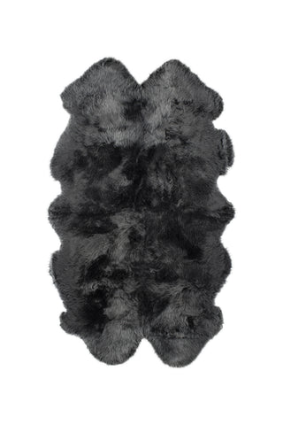 Auskin Long Wool Sheepskin Premium Dark Navy Area Rug Main Image