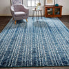 Feizy Remmy 3425F Beige/Dark Blue Area Rug