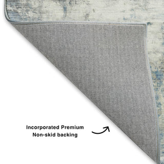 Dalyn Ravenna RN1 Blue Machine Washable Area Rug Backing Image